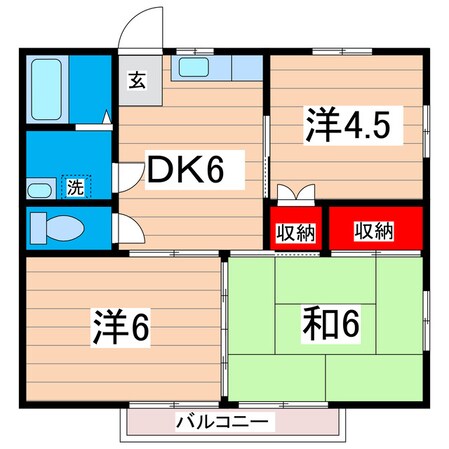 ハイツ内山の物件間取画像